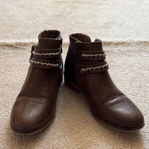Brown Leather Ankle Boots